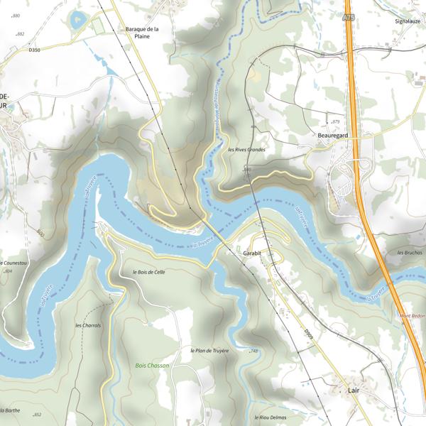 Plan cartographique de Zone du Pont de Garabit
