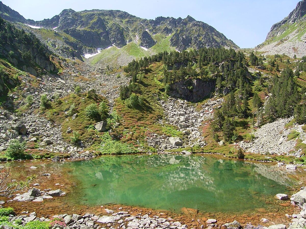 Vue aérienne des environs de Mérens-les-Vals